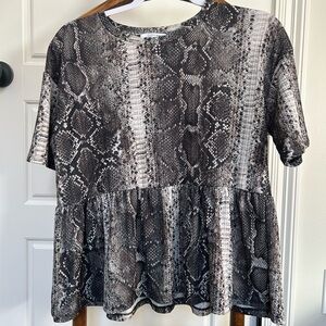 Zara Snake Print Top